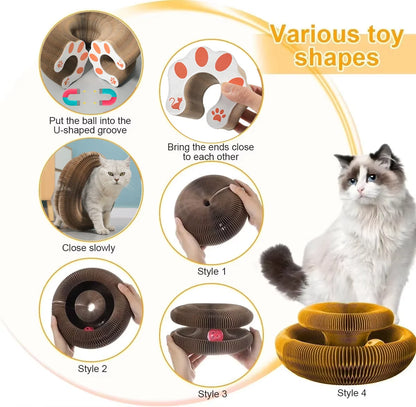 PawOrbit™ 3-in-1 Cat Scratcher & Play Ball Board
