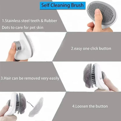 Easy-Clean Pet Deshedding Brush