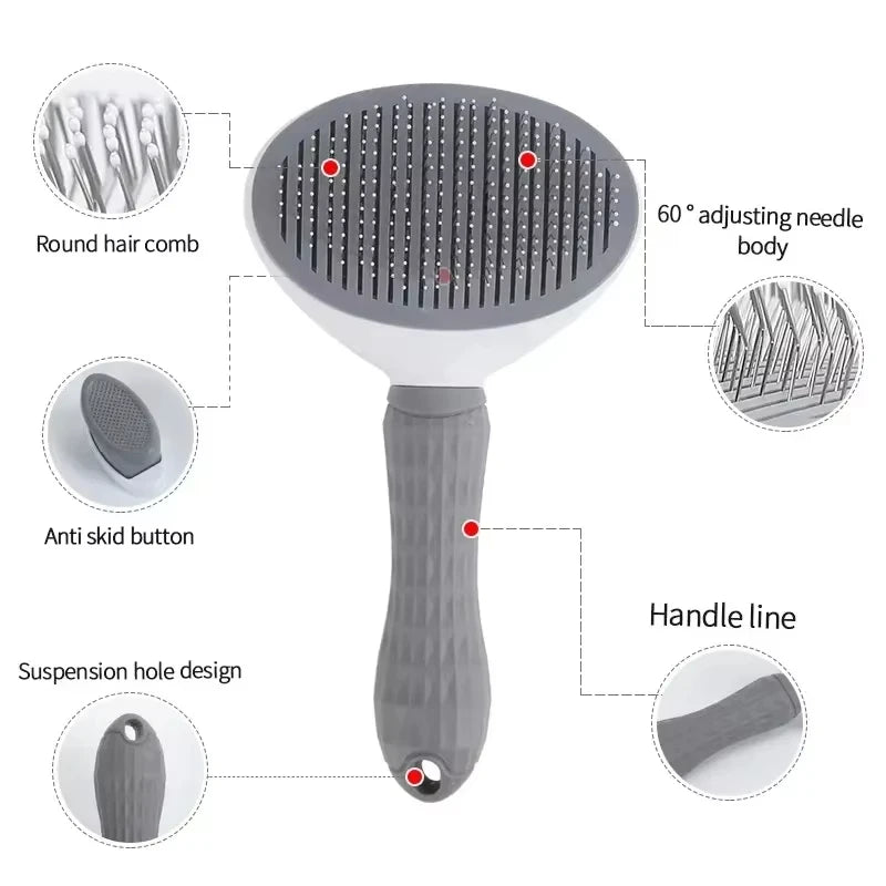 Easy-Clean Pet Deshedding Brush
