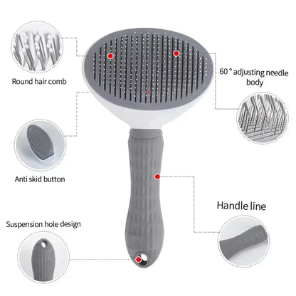 Easy-Clean Pet Deshedding Brush
