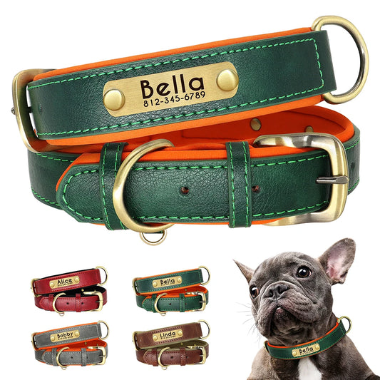 Personalized PU Leather Dog Collar