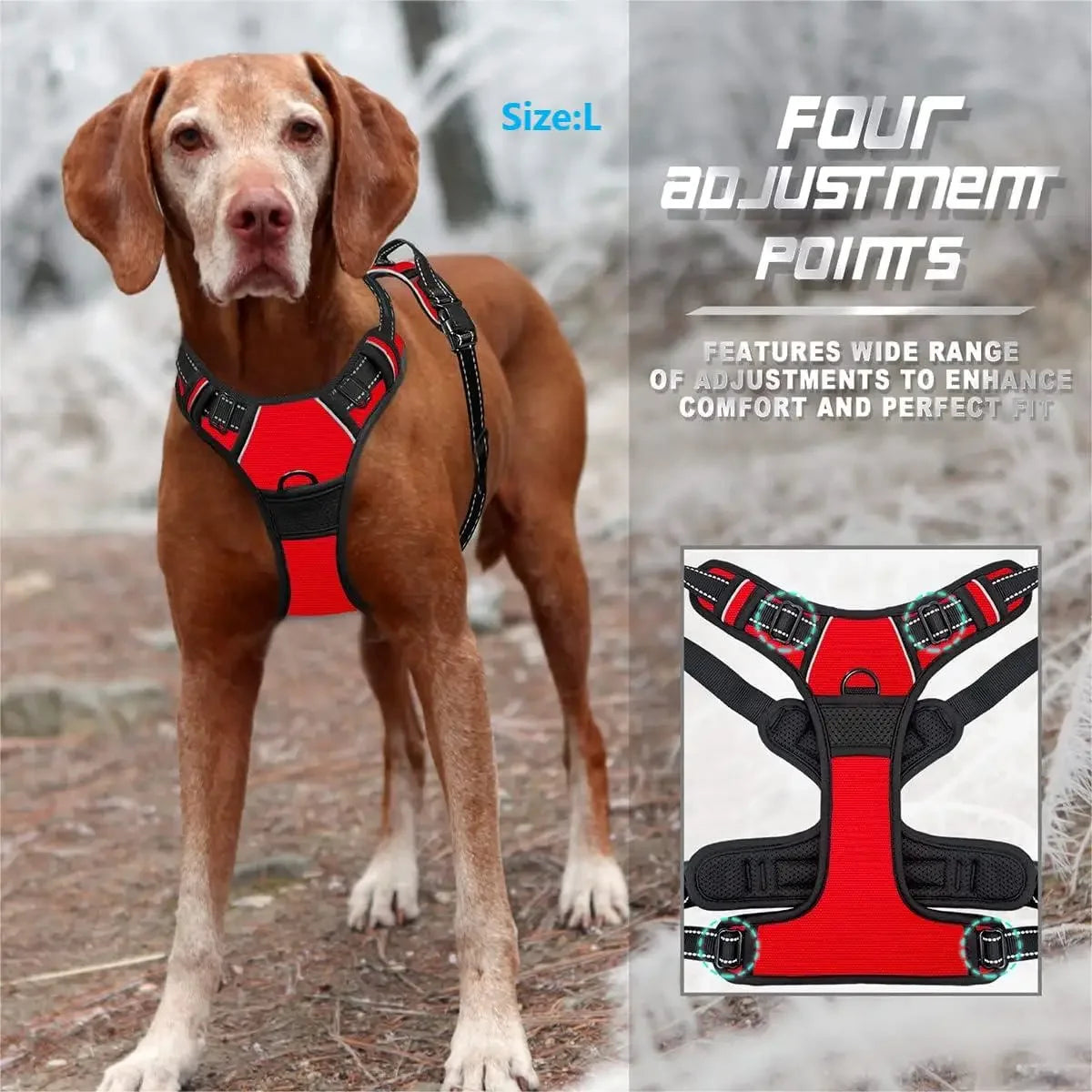 Reflective Dog Harness – Easy Control