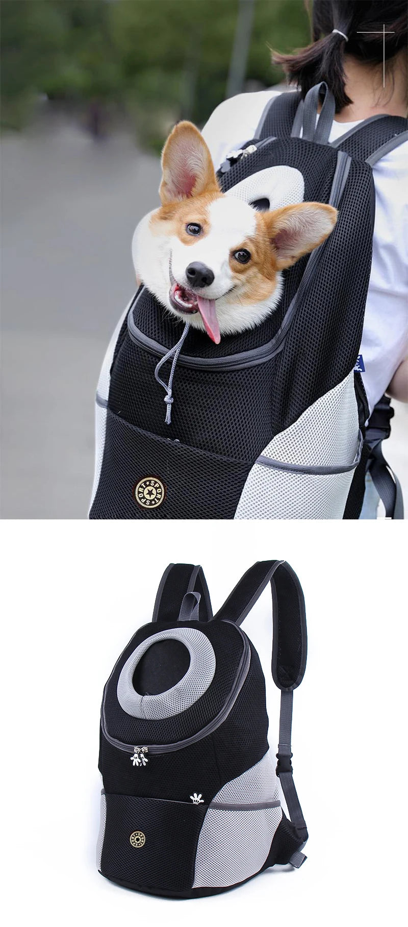 Double-Shoulder Dog Carrier Backpack