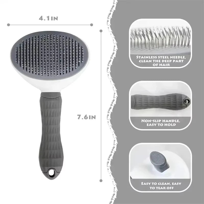 Easy-Clean Pet Deshedding Brush
