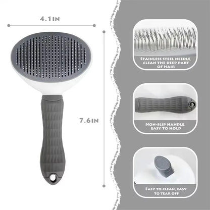 Easy-Clean Pet Deshedding Brush
